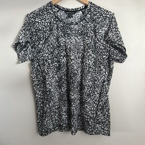 Athleta Ultimate Train Tee - Black & White, Size L/T Excellent Condition!